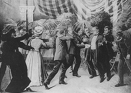 President McKinley is shot, 1901.